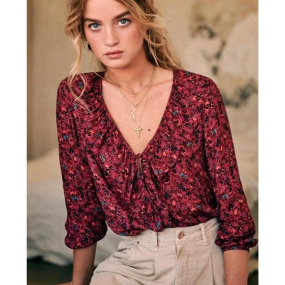 Sezane Tops - Sezane | Priscille Blouse | Floral | US Sz 4 /  FR Sz 36